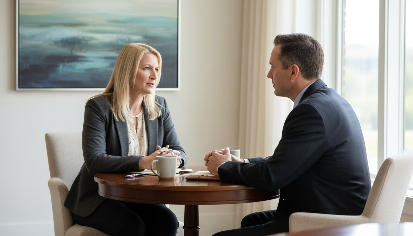 Emma Guy in an executive coaching session